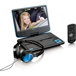 Lenco Tragbarer Player DVP-910 (DVP910BLAU) (Tragbarer DVD-Player), Bluray Player + DVD Player, Blau