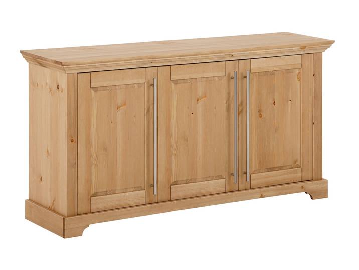 Kommode GOODPRODUCT Melissa , beige (natur), B:132cm H:70cm T:39cm, Massivholz, Sideboards, Kommode, aus massiver Kiefer, FSC zertifiziert, 3-türig, Breite 132 cm