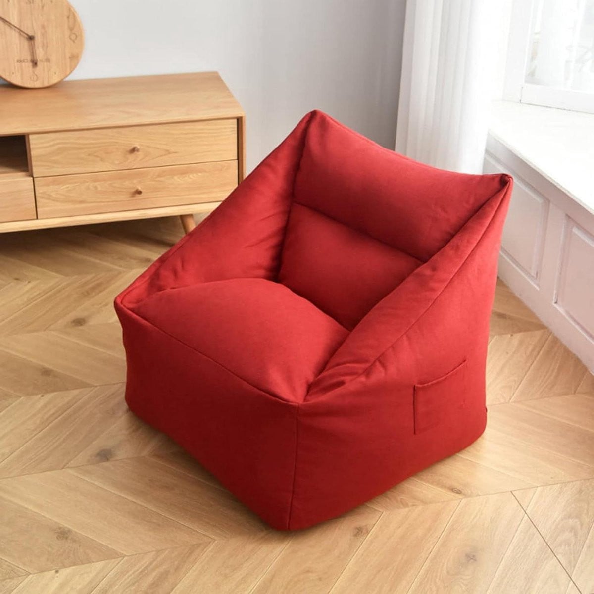 Rode Zitzak Stoel Cover voor Gaming en Ontspanning - Zitzak zonder vulling