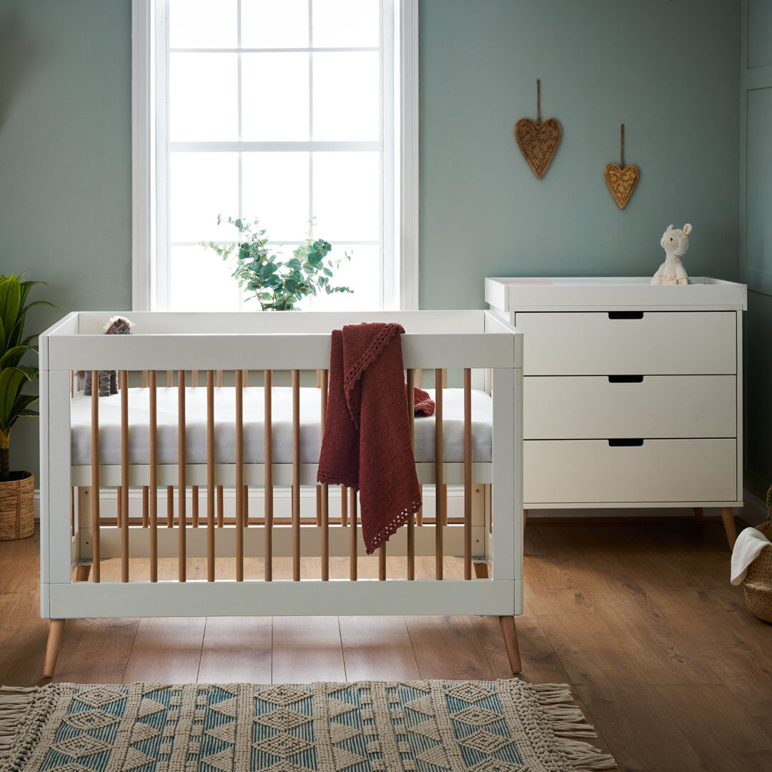 Obaby Maya Mini 2-Piece Nursery Furniture Set Beige;White 60 x 120 cm