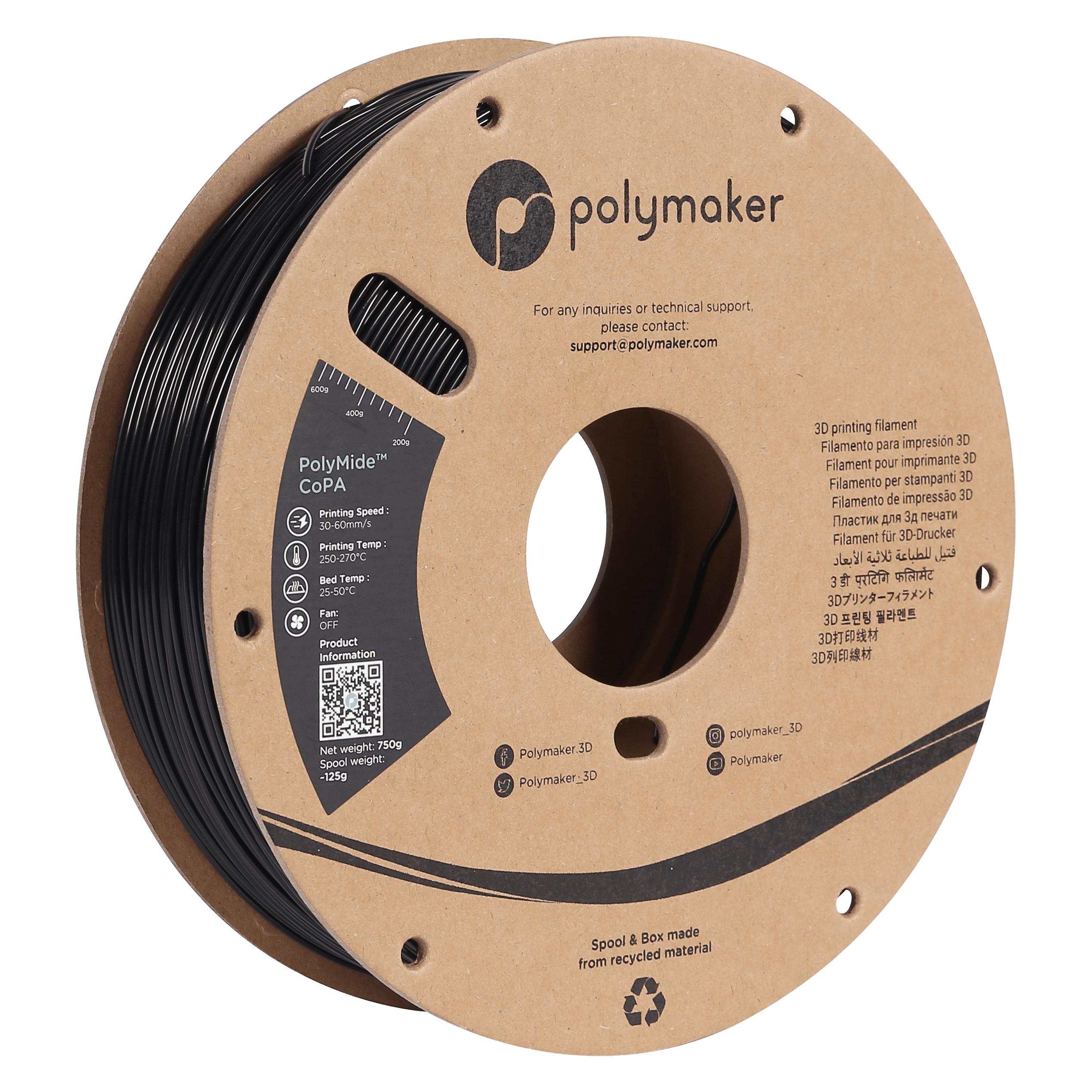 Polymaker PolyMide CoPa V2 - Black - 2.85mm (Nylon, 750 g, 2.85 mm) (PG05002)