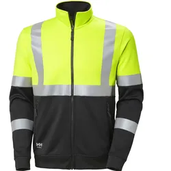 Warnschutz Sweatjacke ADDVIS UV-Sch. - L - gelb/schwarz