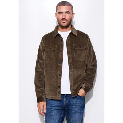 Sakko STREET ONE MEN, Herren, Gr. M (40), braun (harvest braun), Web, 100% Baumwolle, ohne Ausschnitt, abgesteppt, Sakkos Sakko, in Cord-Optik