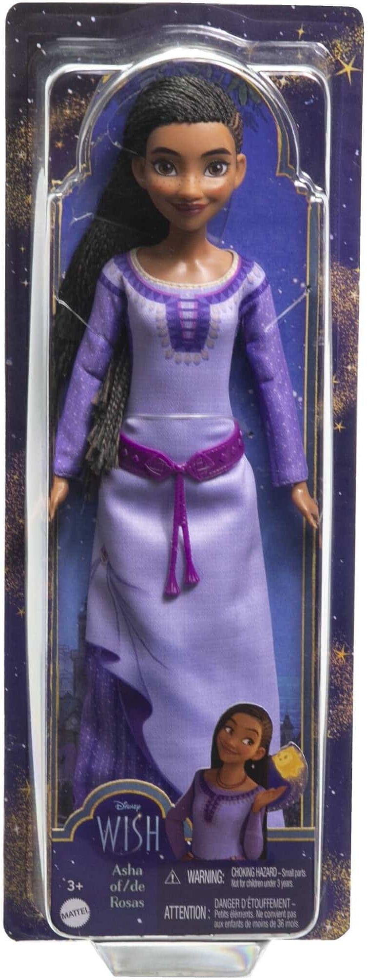 Disney Asha of Rosas Fashion Doll with Removable Outfit and Accessories for 18 in, Mattel