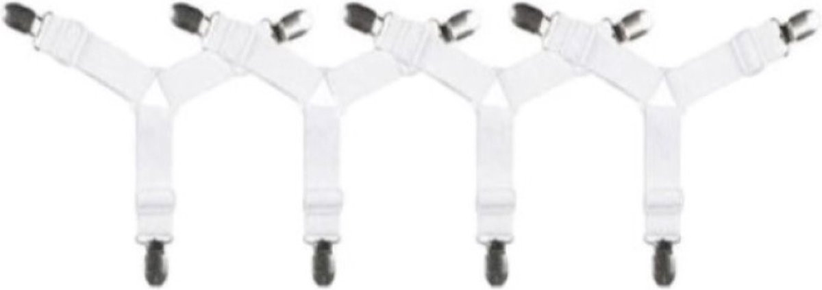 Go Go Gadget Bedlaken Spanners - Set van 4 Dekbedlaken Aanspanner Clips - Wit