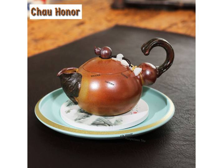 Théière haut de gamme en argile violette de Yixing de 180 ml, pot Fu Lu fait main en argile brute, service à thé chinois Zisha, artisanat