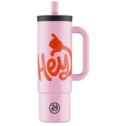 24Bottles Straw Cup Hey! Pink 800ml