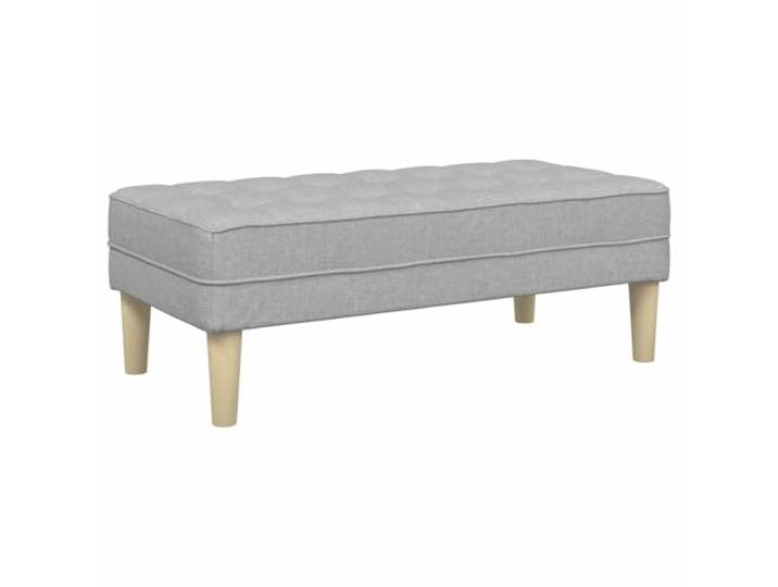 KTHLBRH Sitzbank mit Kissen Wolkengrau 113 x 57 x 39 cm Stoff Moderner Sitzsack, Sperrholz-Konstruktion, atmungsaktives Polyester-Kissen, konische Beine, einfache Montage