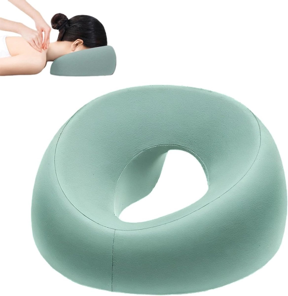 Ergonomisch U-vormig Geheugenschuim Kussen voor Nekondersteuning en Massage
