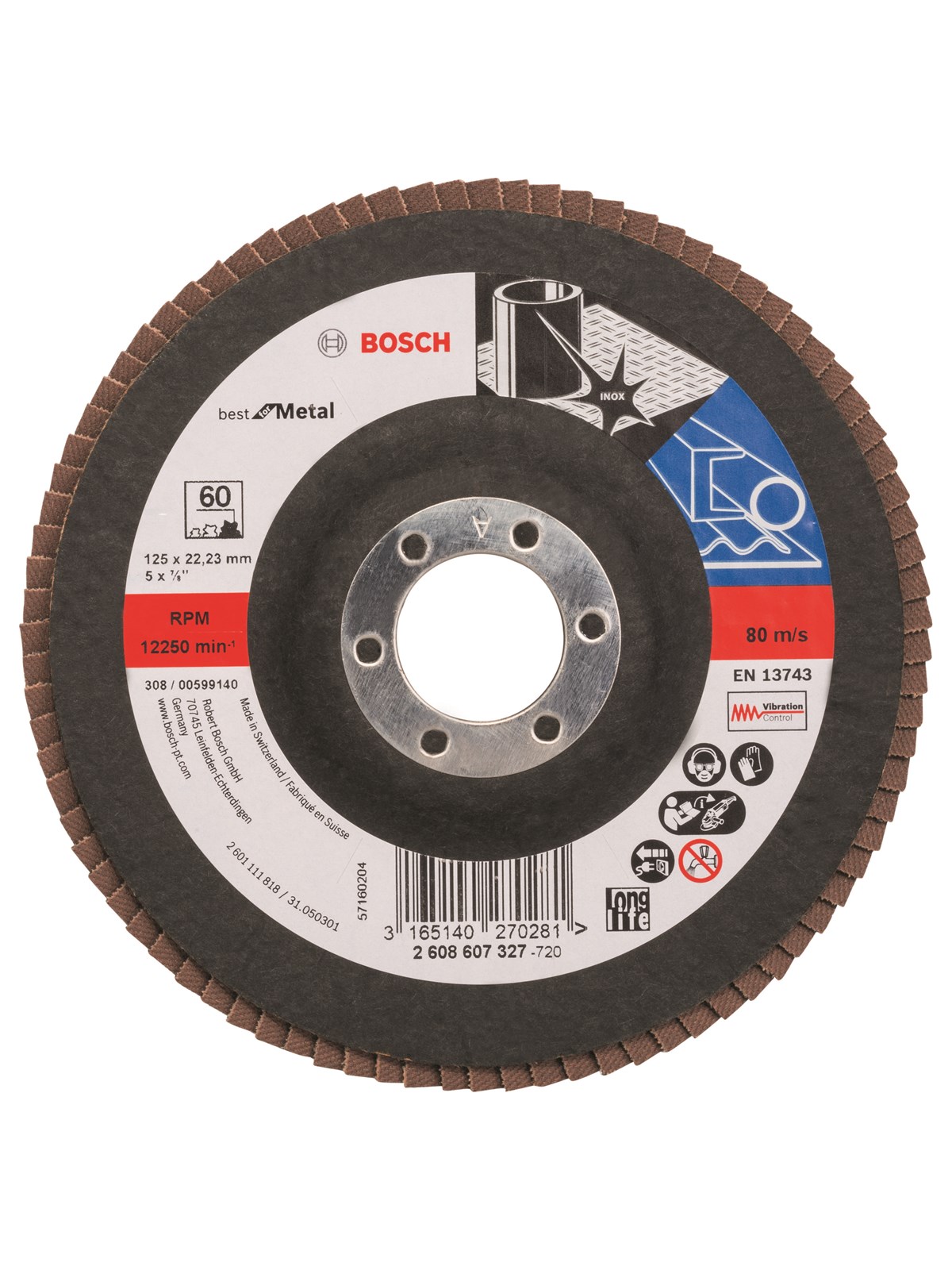 Bosch LAMELSLIBESK BLUEMET TOP Ø125 K60 FLAD