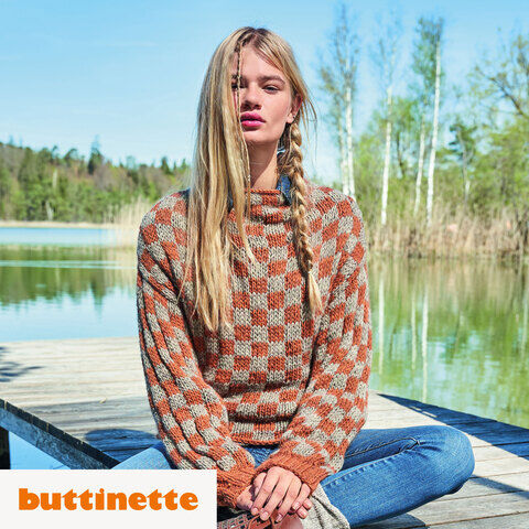 Strickanleitung – Karo Pullover aus Woll Butt Merle