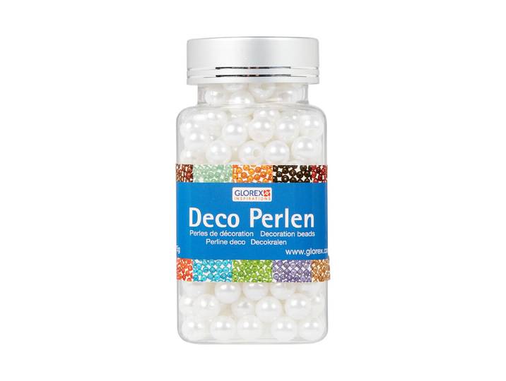 Deko Perlen 75g, 8mm weiss