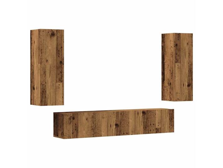 Lot de 4 meubles 80 x 30 x 30 cm bois marron