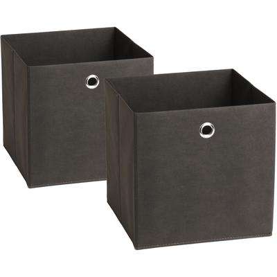 Faltbox SCHILDMEYER "Box", grau (anthrazit), Pappe, Vlies, Aufbewahrungsboxen, Solide Verarbeitung - Dieses Produkt ist in Deutschland gefertigt