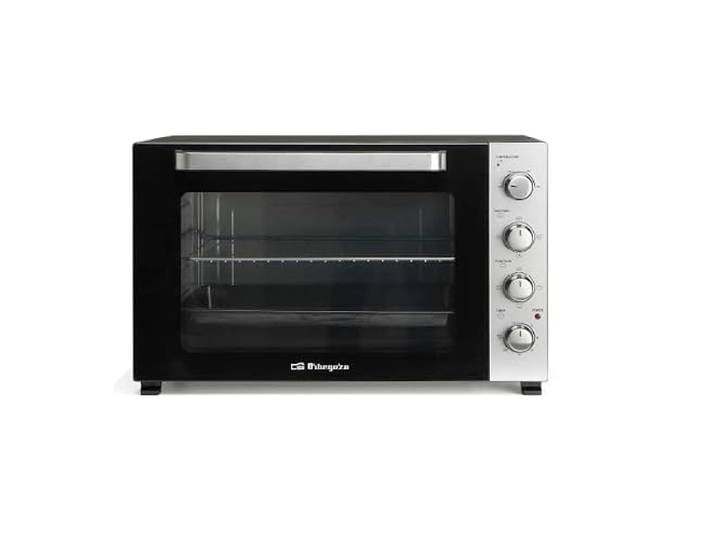 Four de table Orbegozo Hot 750\, 75 litres\, 2500 W\, dimensions : 68\,2 x 42\,5 x 43 cm\, rôtissoire : système de rôtissage rotatif.