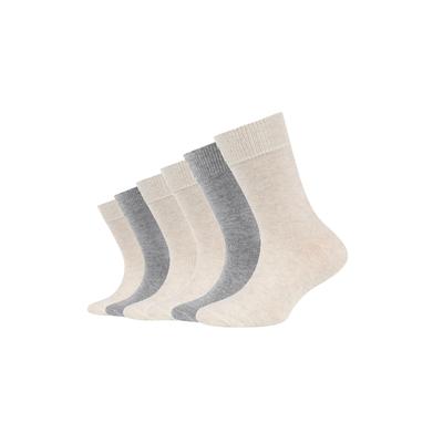 Socken CAMANO "ca-soft", Mädchen, Gr. 27-30, beige (nature mix), Baumwolle, Elasthan, Polyamid, normal, Socken Socken, mit Komfortbund und gepolsterten Zehen-/Fersenbereich