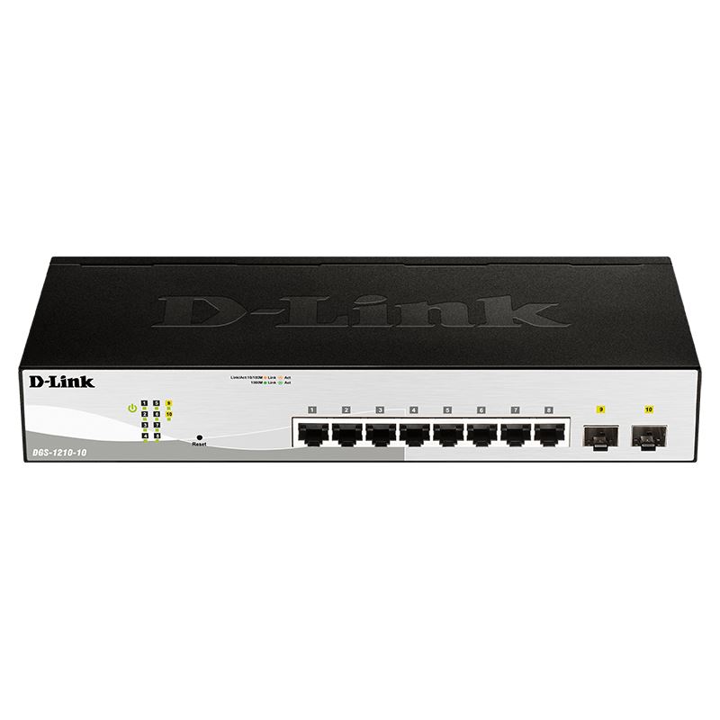 D-Link Gigabit Switch 8x10/100/1000(PoE+) + 2x Gigabit SFP