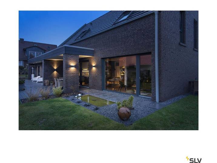 SLV 1005148 SITRA S, LED Outdoor Wandaufbauleuchte, anthrazit, CCT switch 3000/4000K IP44