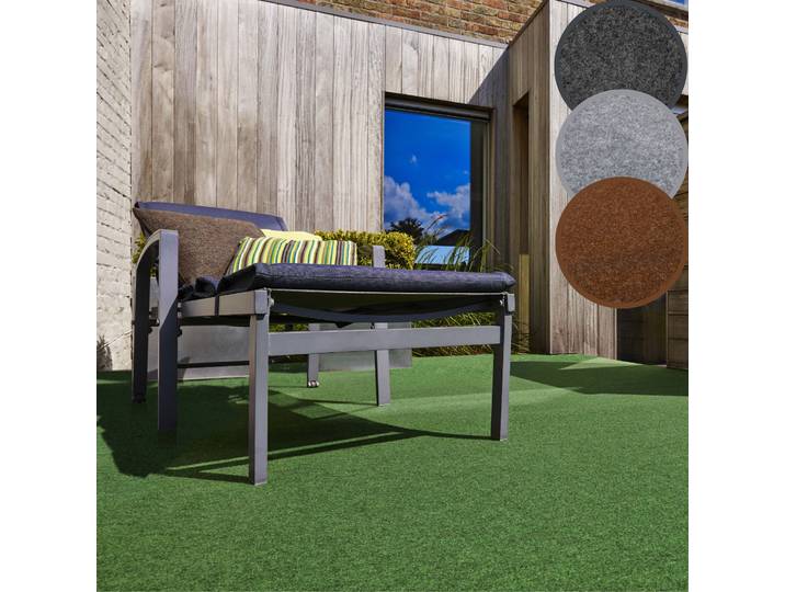 Andiamo Edinburgh, Gesamthöhe ca. 4 mm rechteckig aus Nadelfilz, mit Drainagenoppen, für Balkon, Terasse, Wintergarten
