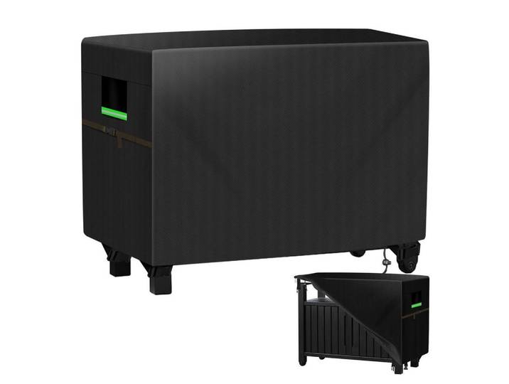 Abdeckplane für Grill Beistelltisch 145 x 65 x 100 cm 420D Oxford Wasserdicht, Schwarz, 65x100x145 cm, Grills, Grillzubehör