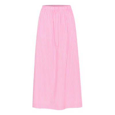 Maxirock SOAKED IN LUXURY "Damen Rock SLKaily", Damen, Gr. L, pink (rose bloom stripes), Röcke Maxirock