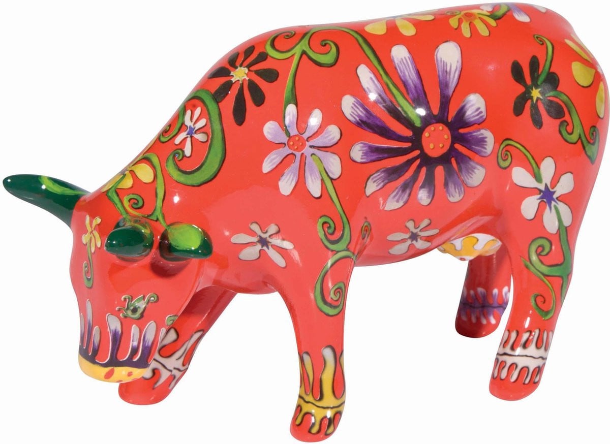 Cow Parade Flower Lover Cow - Keramisch tafeldecoratie
