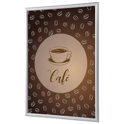 Klapprahmen A1 Komplettset Kaffee Französisch