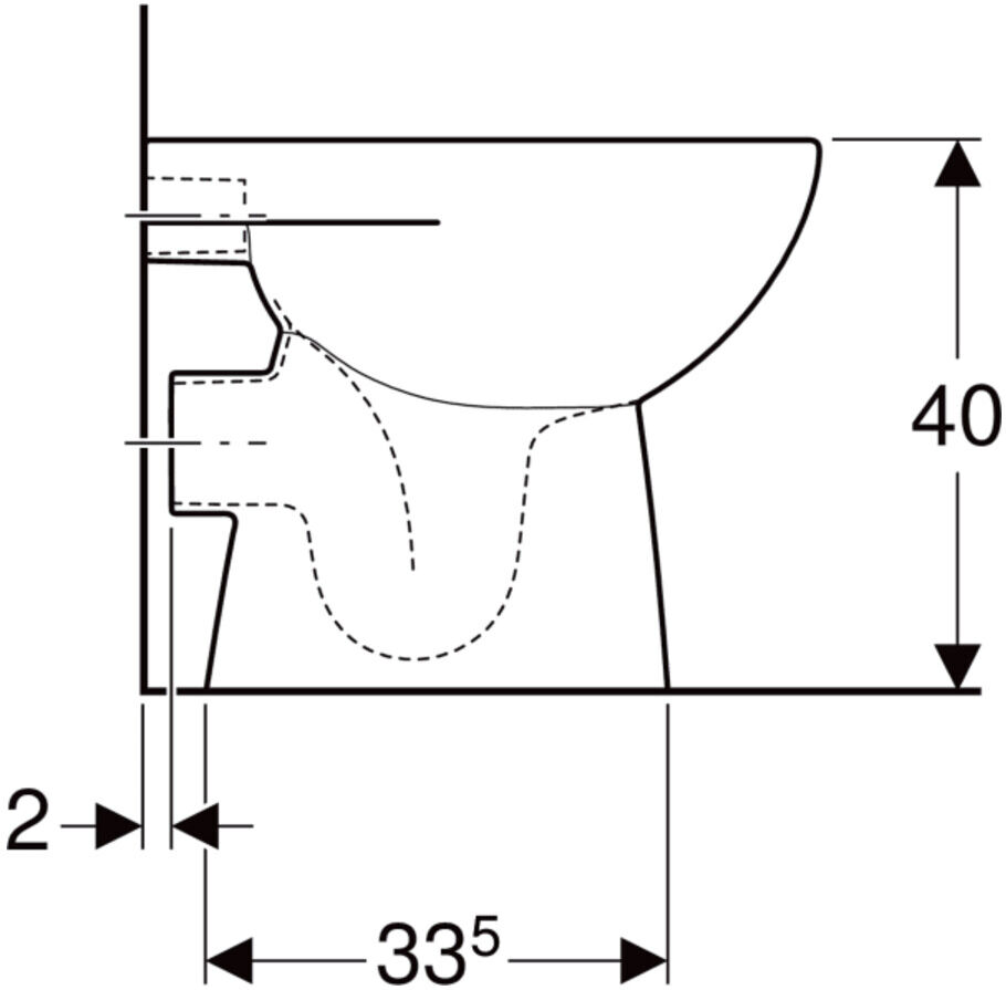 Geberit Stand-WC, Tiefspüler Renova w K-T., f UP-/ APS, Ab. hor, teilgeschl. (500810018)