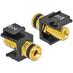 Delock Keystone Modul Polklemme > Gewindebuchse schwarz / schwarz