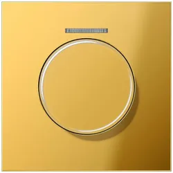 Jung GO1940KO5 Abdeckung mit Lichtleiter für KNX Drehsensor 1fach, mit Lichtleiter, Metall goldfarben PVD-beschichtet, Serie LS, goldfarben GO 1940