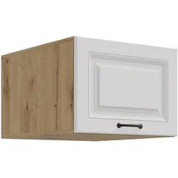 Aufsatzschrank Hochschrank 50 cm STILO Weiss Küchenzeile Küchenblock Küche