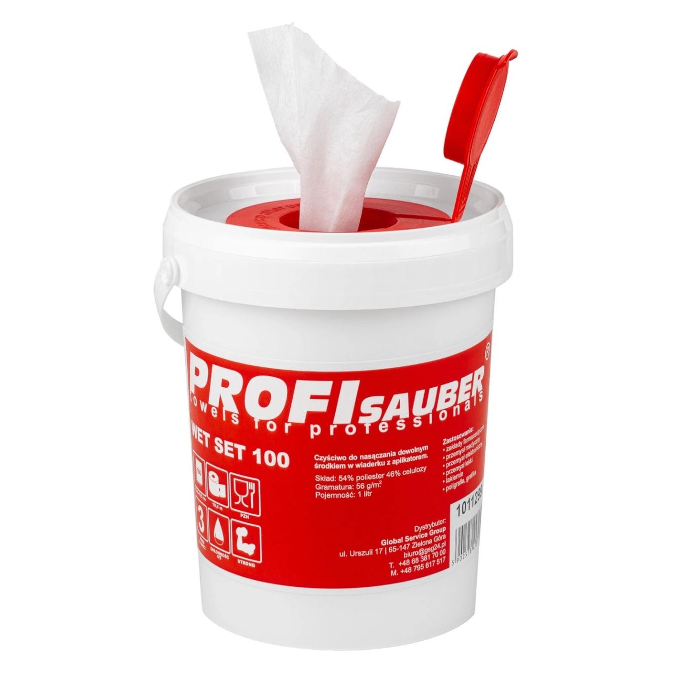 Profi Sauber Tücher im Einweicheimer mit ProfiSauber WET SET 100 Spender (100 Stk.) (1713860109)