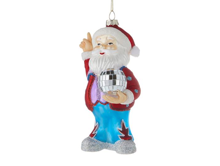 home24 Kersthanger Disco Santa 6 x 13 x 8cm rood/rood