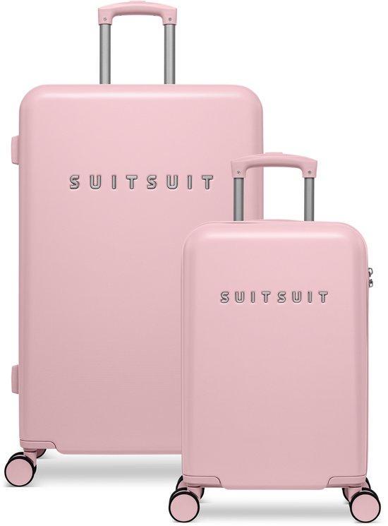 SUITSUIT Evolution Hardcase Koffer - 124 L, 2 Fächer, TSA-Zahlenschloss, 4 Rollen, Powder Pink