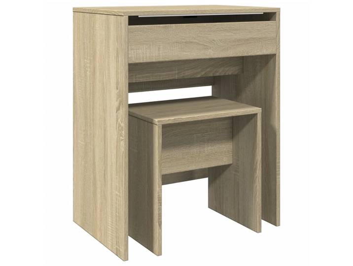 vidaXL Coiffeuse avec tabouret chêne Sonoma 60x40x113\,5 cm