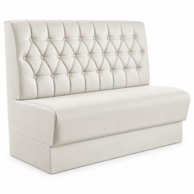RIVOR Möbel Dinerbank Elegance 100 cm Samt Avelina Weiß 9206