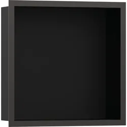 hansgrohe XtraStoris Individual Wandnische Mattschwarz mit Designrahmen 300x300x100 mm, 56098340, Farbe: Brushed Black Chrome