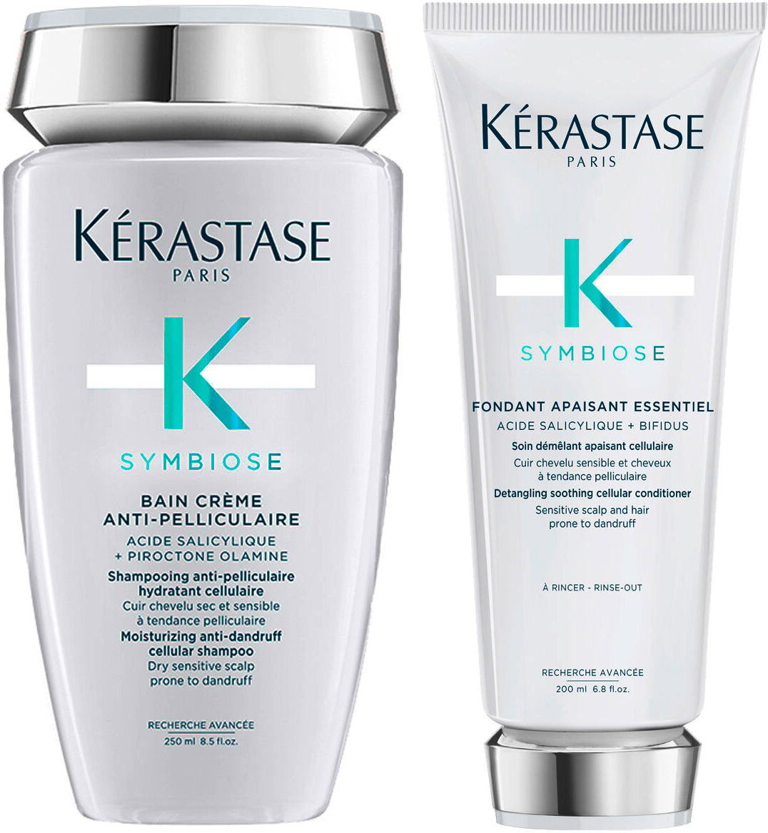 450ml Kérastase Symbiose Pflegeset für trockene, schuppige Kopfhaut (Shampoo 250ml + Conditioner 200ml)