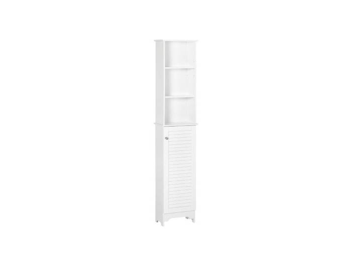 HOMCOM Tall Bathroom Cabinet 6 Shelves 165cm High x 34cm Wide x 20cm Deep White