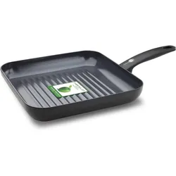 Greenpan Cambridge Black Grillpan met keramische antikleeflaag 28cm, Pfanne + Kochtopf, Schwarz