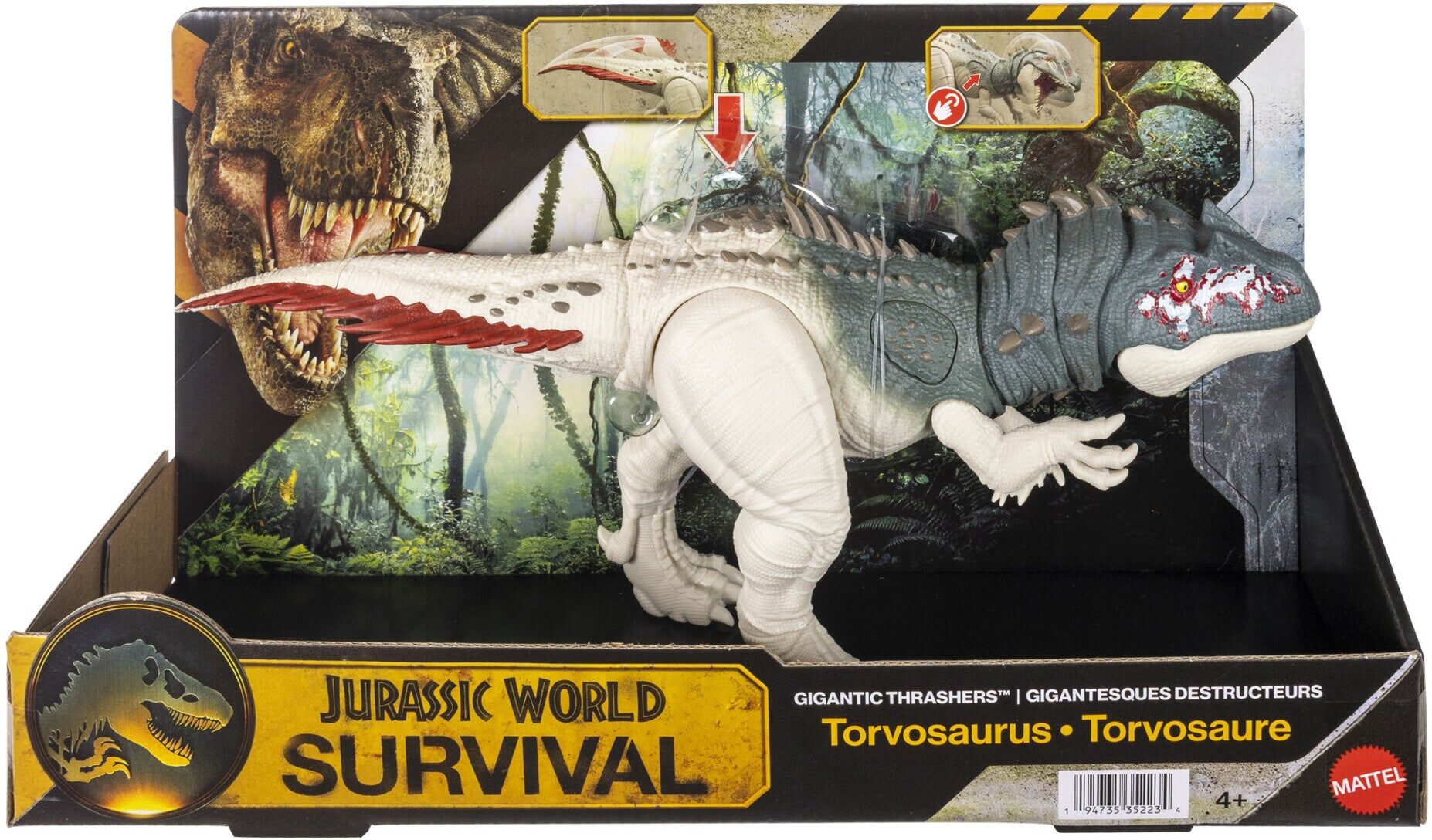 Mattel Jurassic World Gigantic Thrashers Torvosaurus Dinosaur Figure - Large - Jurassic World Survival colour scheme