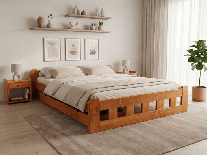 Hochbett Naomi 160 x 200 cm, Erle Matratze: Ohne Matratze, Lattenrost: Mit Lattenrost