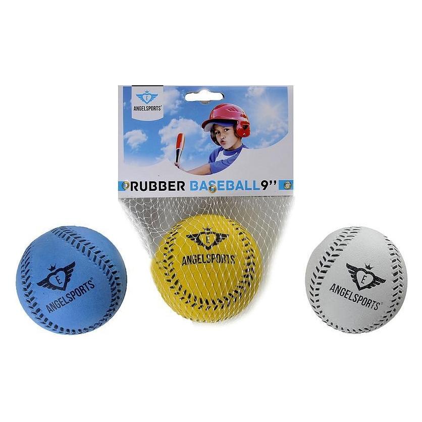 Engelhart Ball 9" Gummiball im Netz mit Headerkarte - Gelb (080050)