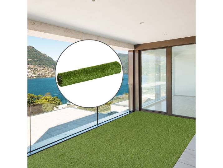Outsunny Gazon Synthétique 3x1m Herbes Hautes Vert