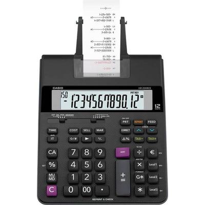 Casio HR-200 RCE Druckender Tischrechner Schwarz Display (Stellen): 12 batteriebetrieben, netzbetrieben (Optional) (B x H x T) 195 x 65 x 313 mm