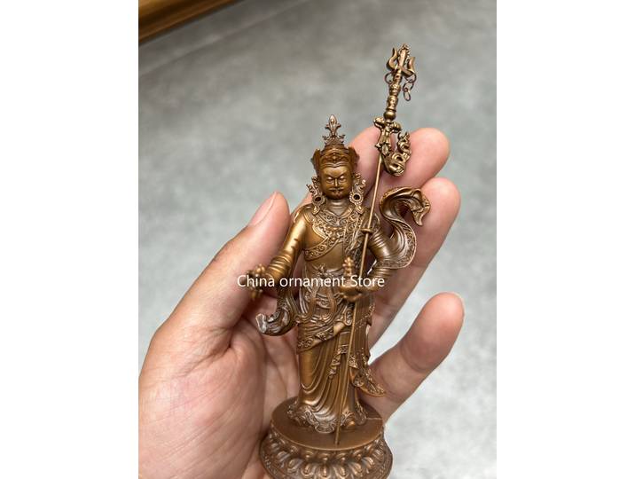 Xizang Craft 10 cm debout Rinpoche Master, Wujin Rinpoche, Rinpoche cuivre