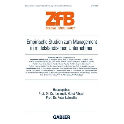 Empirische Studien zum Management in mittelständischen Unternehmen, Taschenbuch von Horst Albach,Peter Letmathe, Betriebswirtschaftlicher Verlag