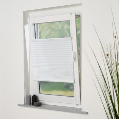 Plissee LIEDECO "Klemmfix-Plissee "Easy" – Hochwertiger Vliesstoff", weiß, B:100cm H:130cm, Plissees, Tageslichdurchlässig, blickdicht, Einfache Montage ohne Bohren