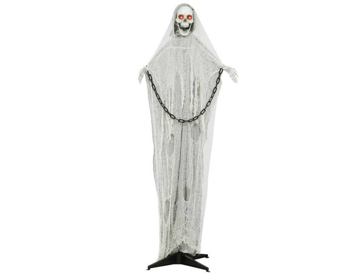183CM Halloween Dekoration Halloween Sensenmann mit LED-Lichter, Soundfunktion