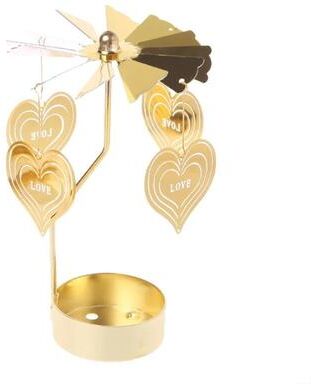 Inspired Living Enchanting Rotating Christmas Candle Holder And Candle Carousel loving Heart
